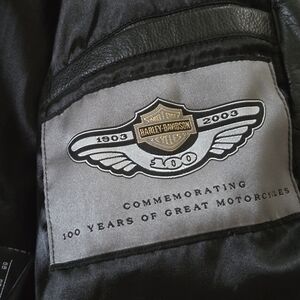 Harley-Davidson Black and Gray Leather Jacket